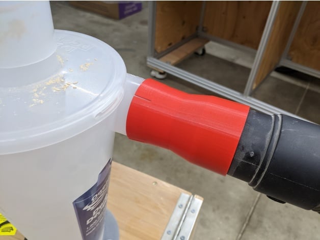 Dust Deputy to 2" Vacuum Hose 3d model