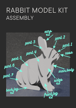 Rabbit - ASSEMBLE YOURSELF KIT 3d model