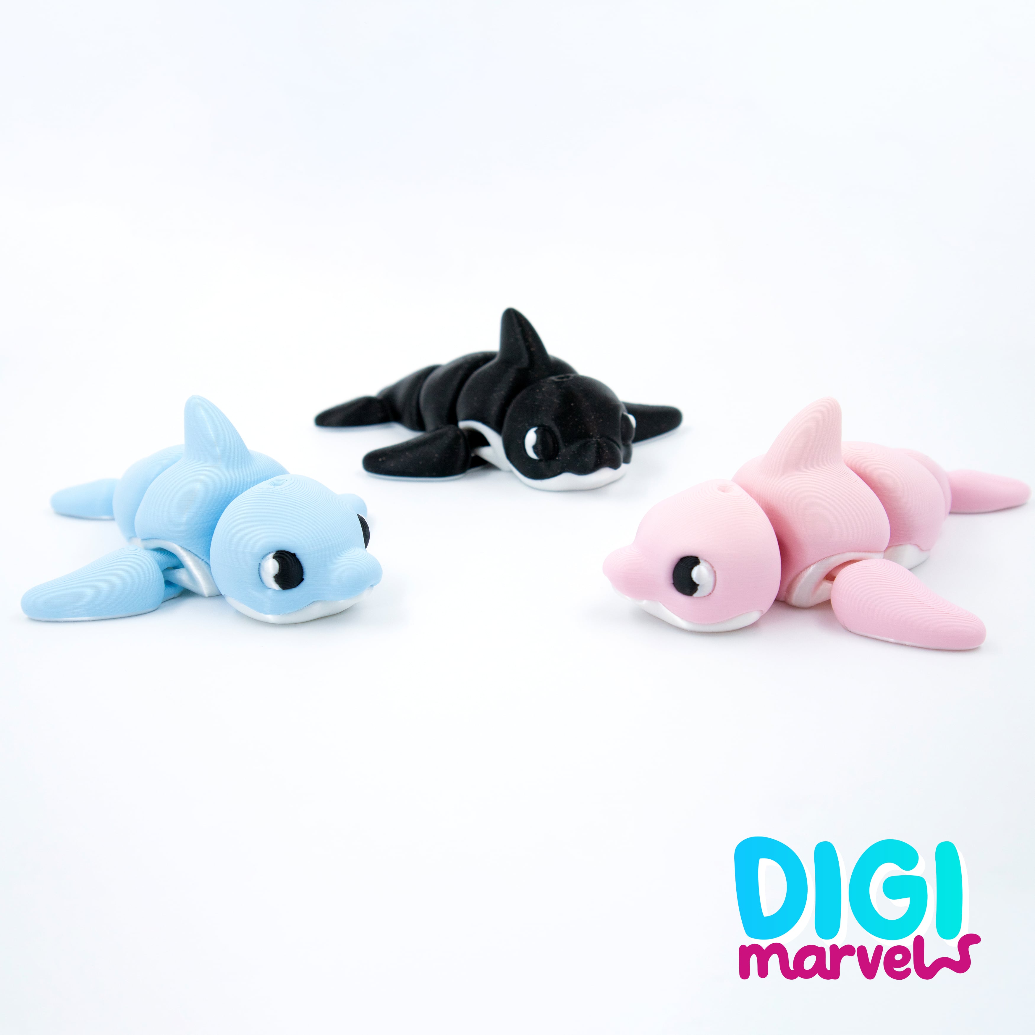 Dolphin Flexi + Keychain 3d model