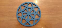 Geometric-shaped coaster plus holder 3d model