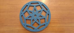 Geometric-shaped coaster plus holder 3d model