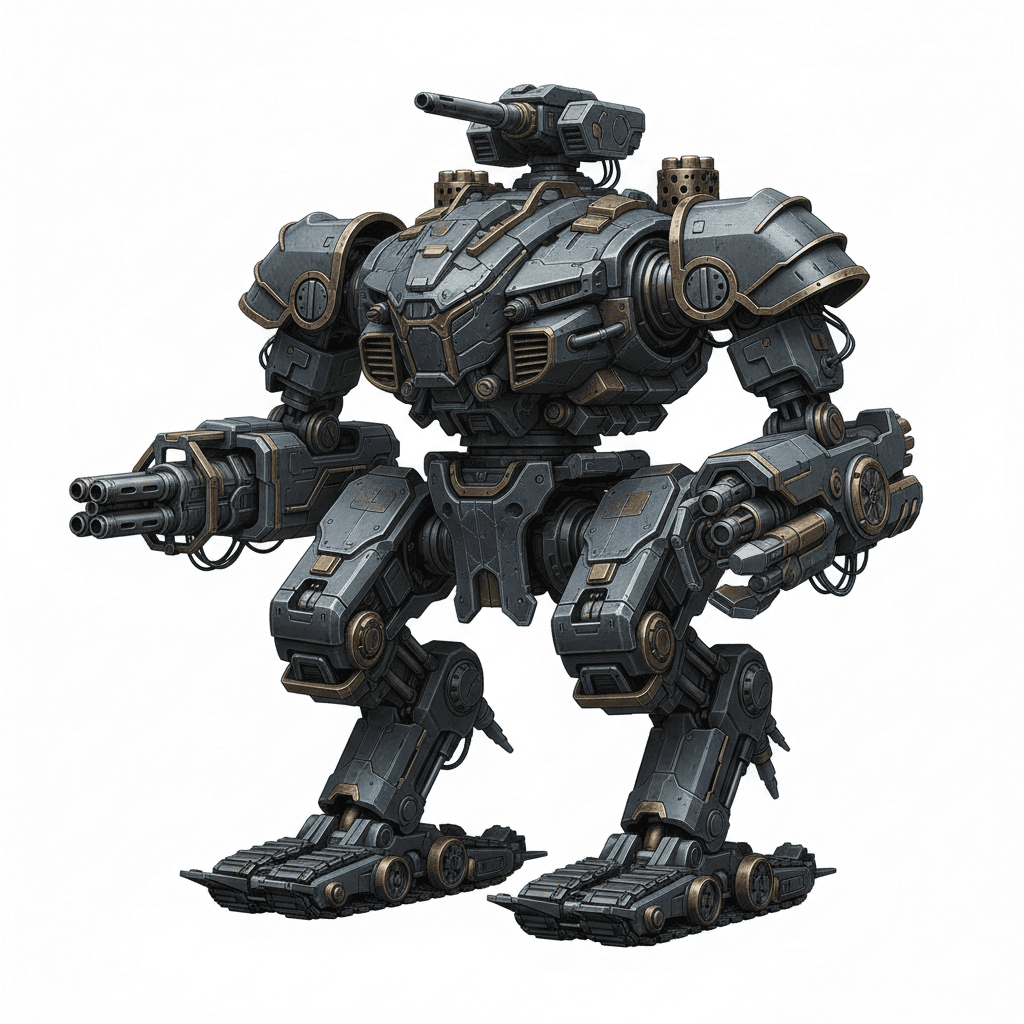 Military Mechs : Amphibious Siege Titan Mech 3d model