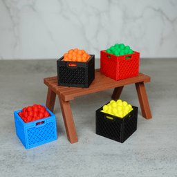 Clicky Fruit Crate (Keycap Fidget Toy) 3d model