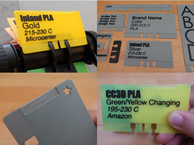Customizable Rolodex Filament Swatch 3d model
