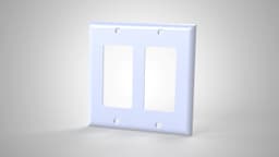 Double Gang Light Switch Cover 3d model