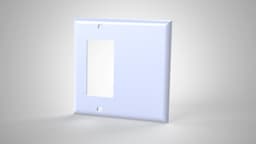 Double Gang Light Switch Cover 3d model