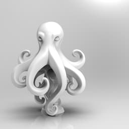 Mystical Octopus Minimalist Sculpture 3d model