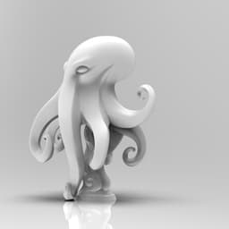 Mystical Octopus Minimalist Sculpture 3d model