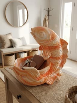 Biomorphic Surrealist Koi Fish Catchall Tray 3d model