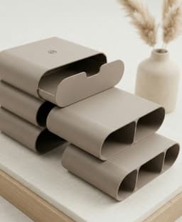 Curved Stackable Desk Organizer 3d model