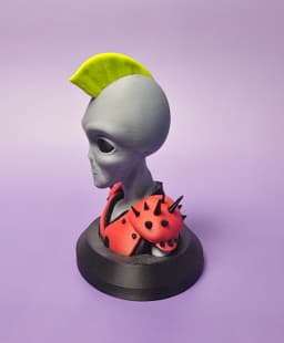 Road Warrior Grey Alien Bust 3d model
