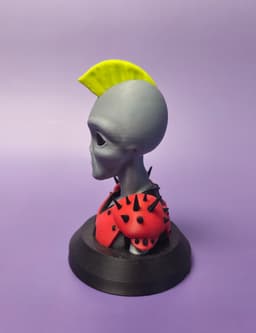 Road Warrior Grey Alien Bust 3d model