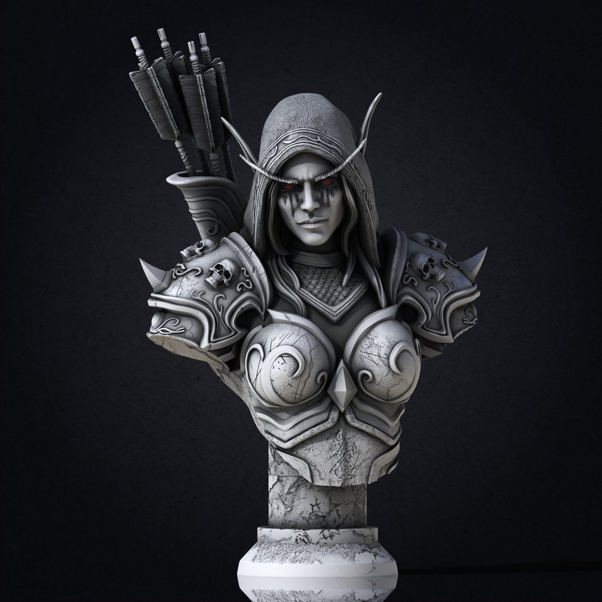 Sylvanas Windrunner (Pre-Supported) 3d model