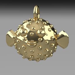 Pufferfish Charm for Bracelet 3d model