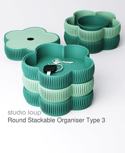 Round Stackable Organiser Type 3 3d model