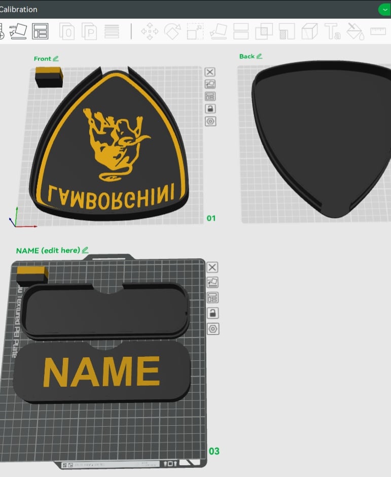 Lamborghini Sign - LED Strip Compatible 3d model