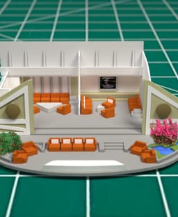 1/350 Refit Officer's Lounge Replacement 3d model