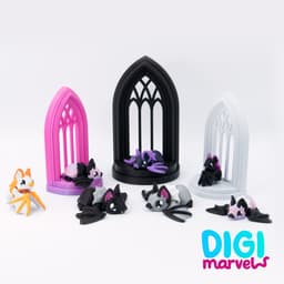 Bat Flexi + Keychain 3d model
