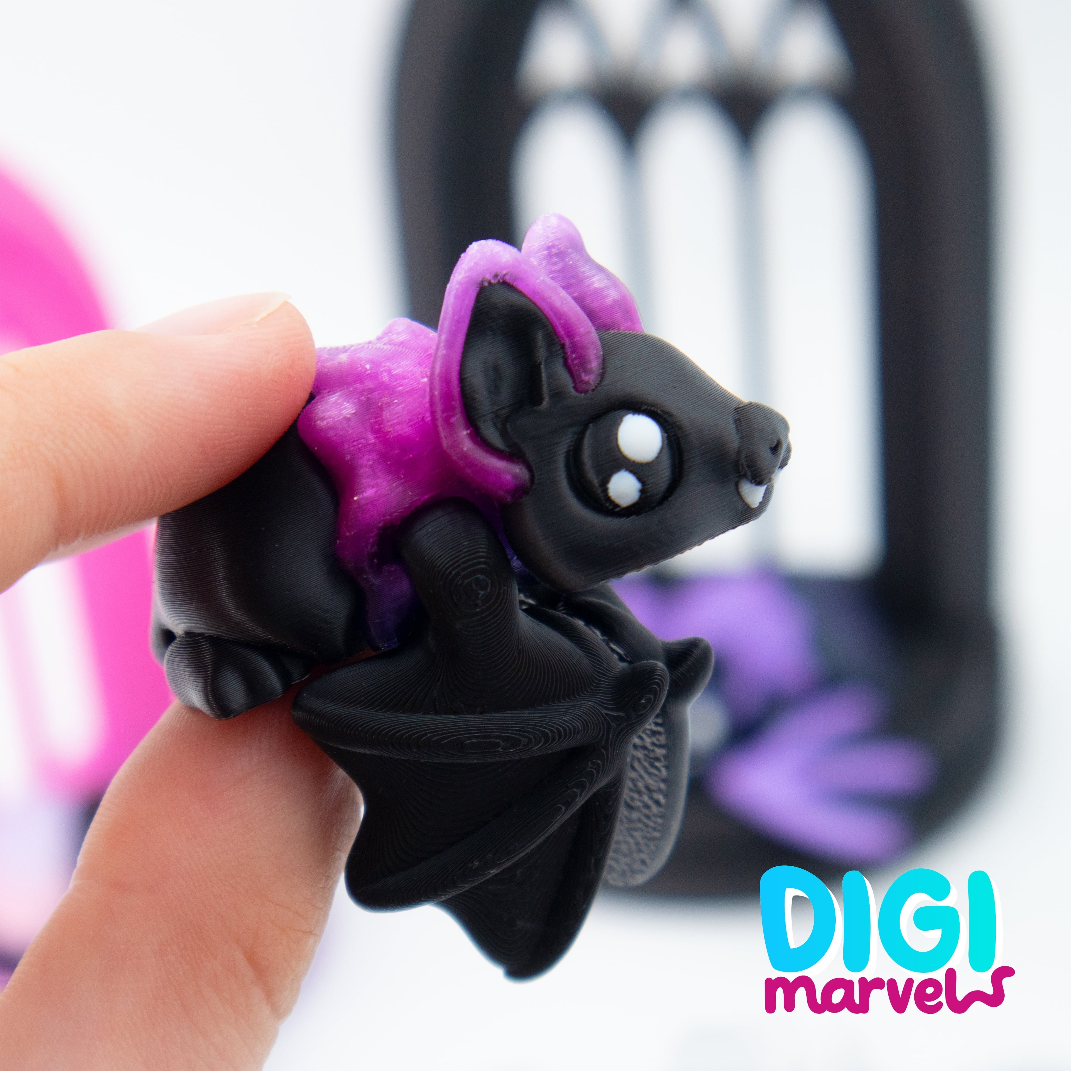 Bat Flexi + Keychain 3d model