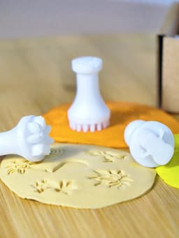 Ceramic Clay Stamp Set – Geometric Patterns (9 Stamps) 3d model