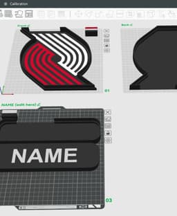 Portland Trail Blazers Sign - LED Strip Compatible 3d model
