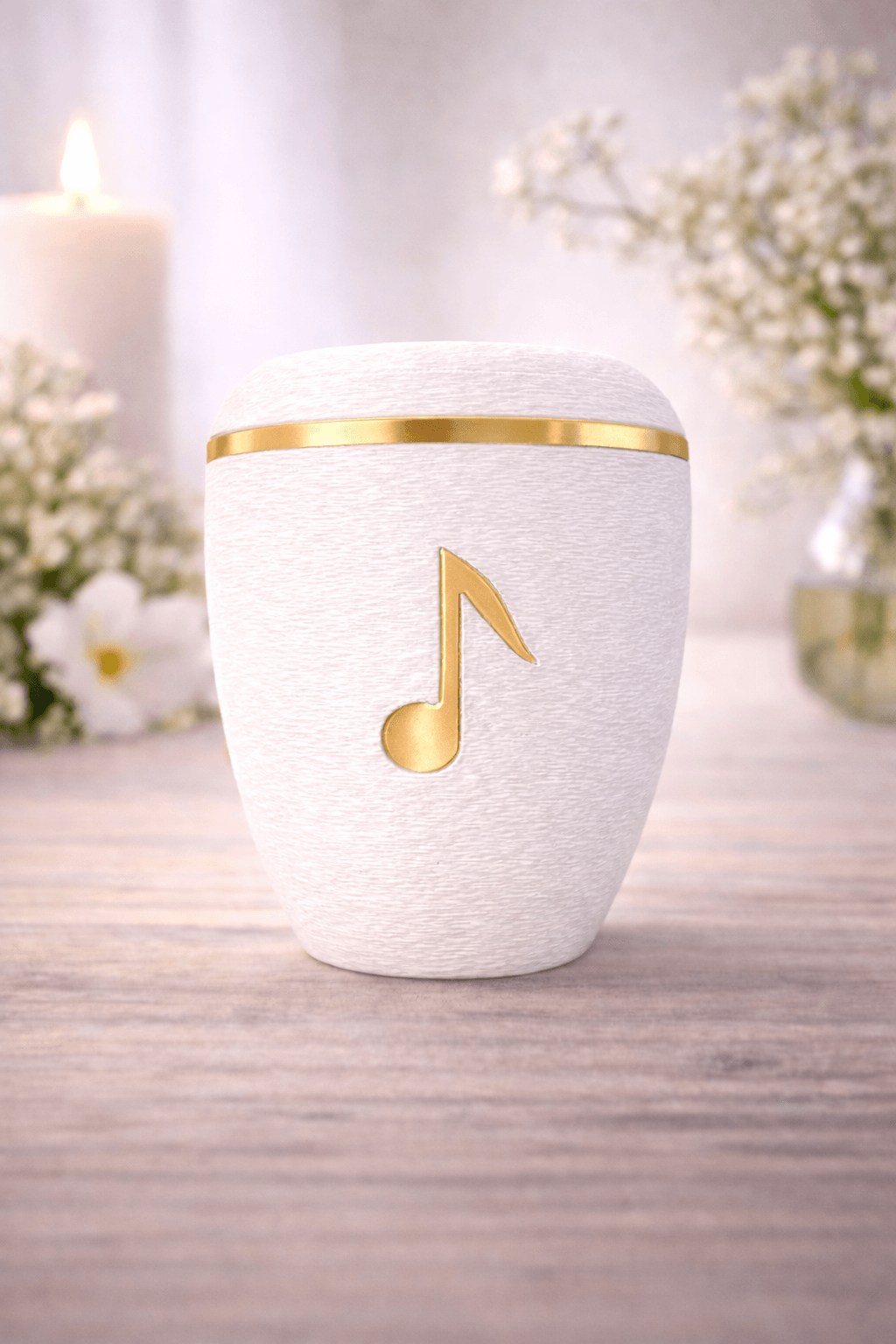 Harmonia Resonance Edition – Designer Urn with Musical Notes Symbol 3d model
