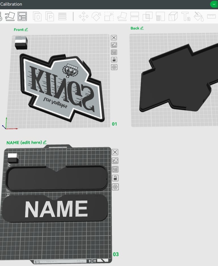 L.A. Kings Sign – LED Strip Compatible 3d model