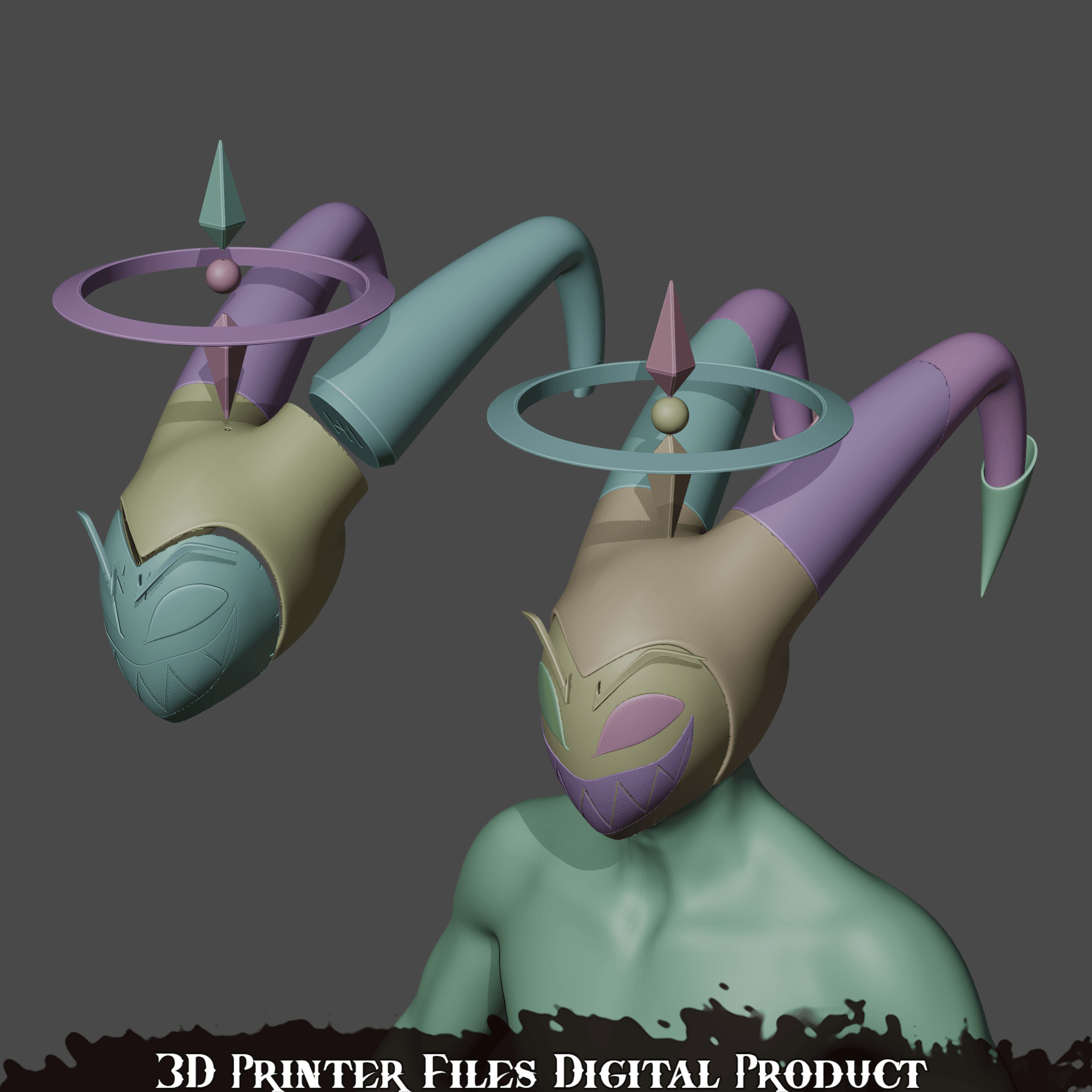 Adam Cosplay Helmet Hazbin Hotel 3d model
