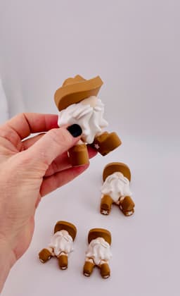 Cowboy Mini Gnome Flexi 3d model