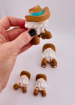 Cowboy Mini Gnome Flexi 3d model