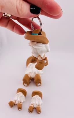 Cowboy Mini Gnome Flexi 3d model