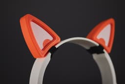 Cute Fox Ears for Headphones 3d model