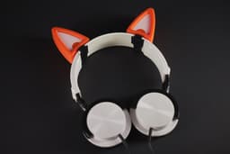 Cute Fox Ears for Headphones 3d model