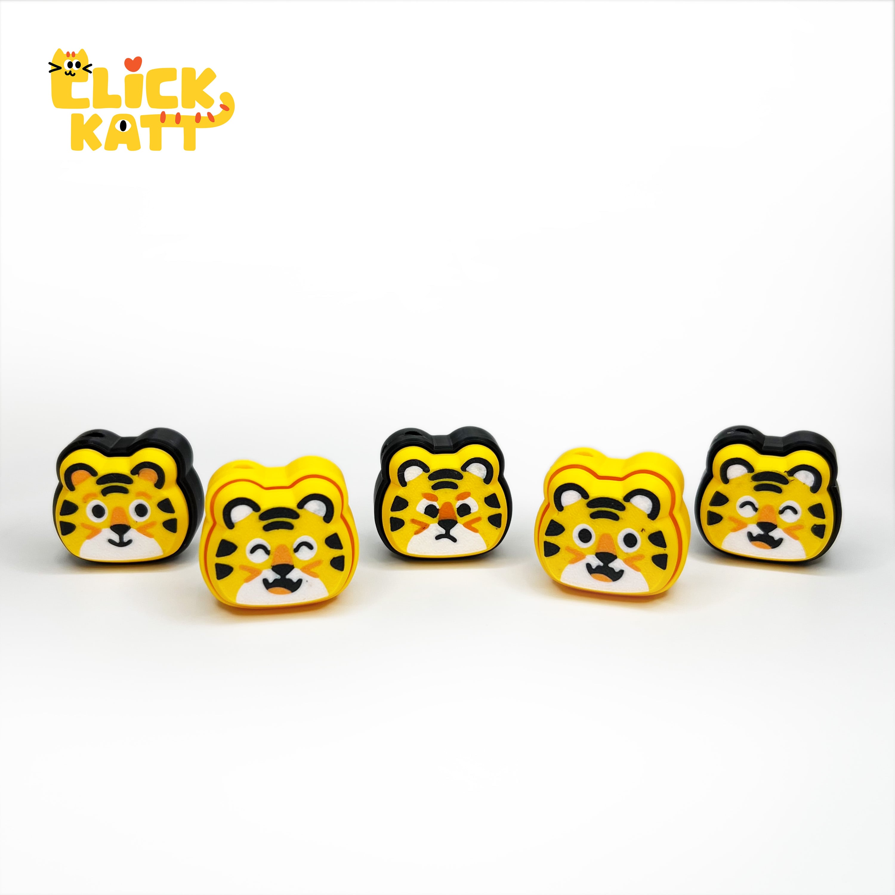 Tiger - Clicker Fidget Toy Keychain 3d model