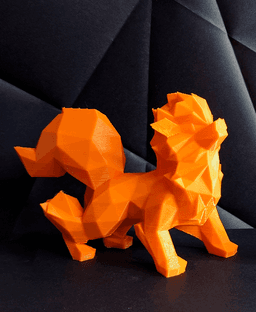 Arcanine Low Poly Pokemon 3d model