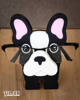 FRENCH BULLDOG GLASSES HOLDER 3d model