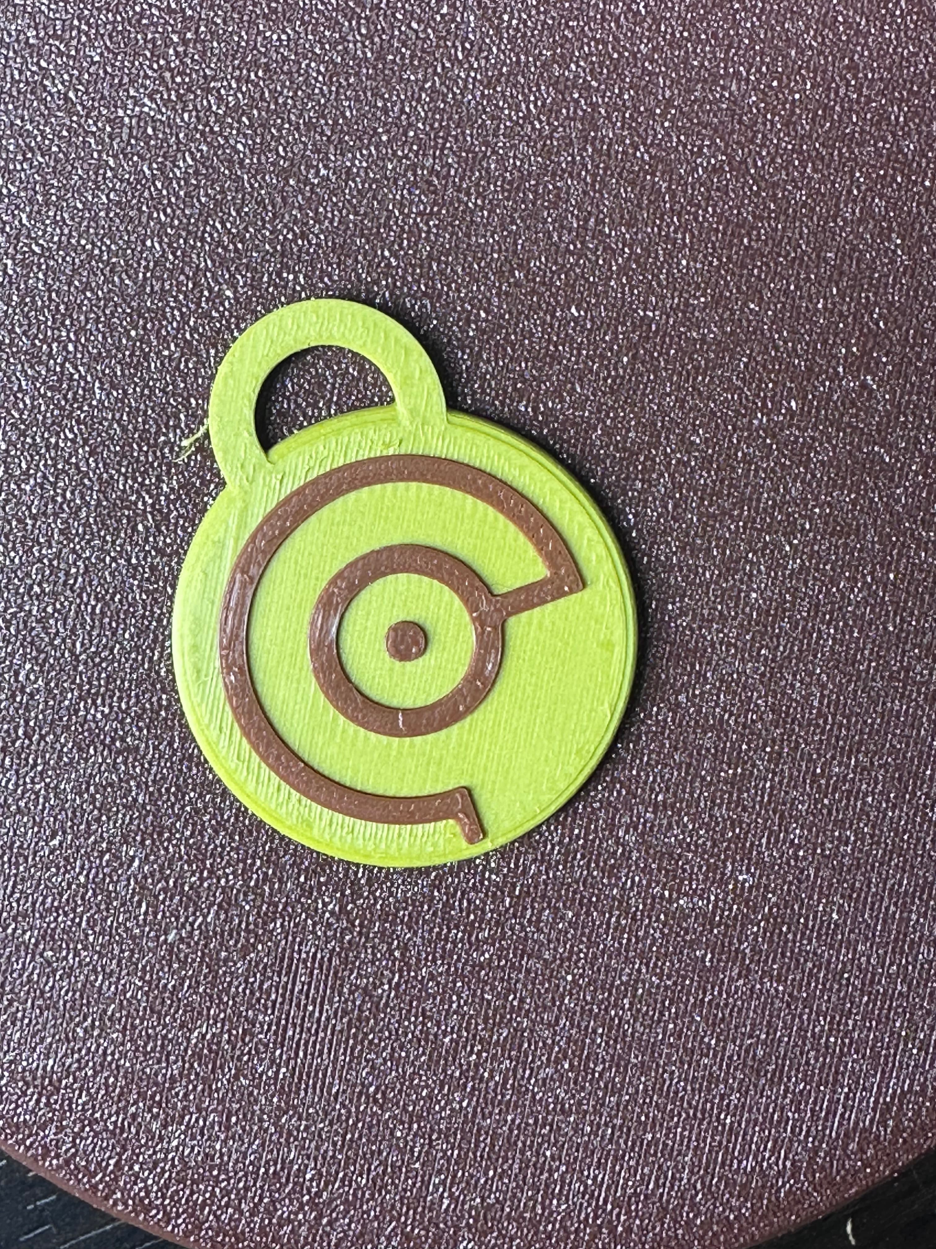 POKEMON UNOWN MMU KEYCHAIN OR BAG PULL “C” 3d model