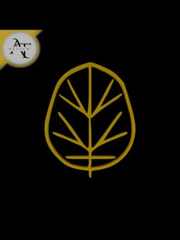 Simple Leaf Symbol - 2D Art 3d model