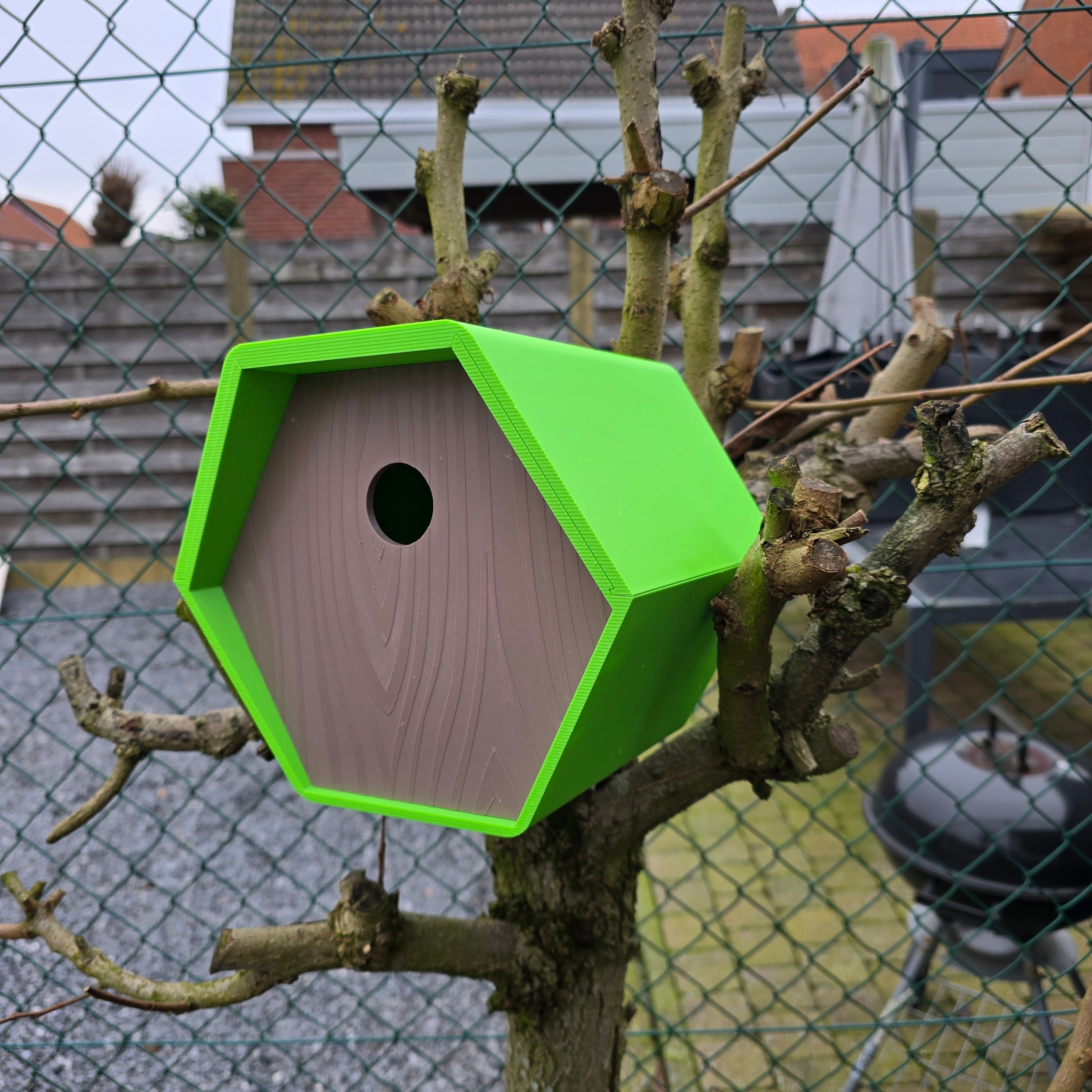birdhouse hexagon 3d model