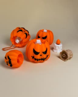 Halloween Pumpkin Stack and Candle Fidget Clickers Keychain 3d model
