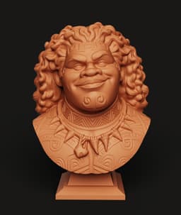 Polynesian Demigod Bust Multi-Color 3MF | Fan Art | Bambu Ready 3d model