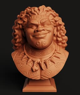 Polynesian Demigod Bust Multi-Color 3MF | Fan Art | Bambu Ready 3d model