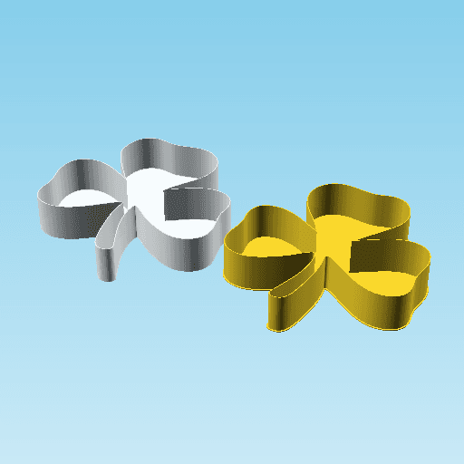 Shamrock, nestable box (v1) 3d model