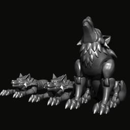 Articulated Wolf - Multiple Flexibility Versions 3d model