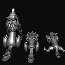 Articulated Wolf - Multiple Flexibility Versions 3d model