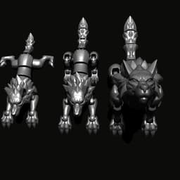 Articulated Wolf - Multiple Flexibility Versions 3d model
