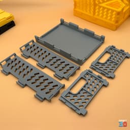 3D Printable Stackable and Foldable Storage Crate 3d model