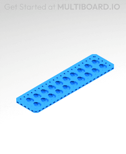 11x3 MU - Point Hole MU - MultiBoard Plate 3d model