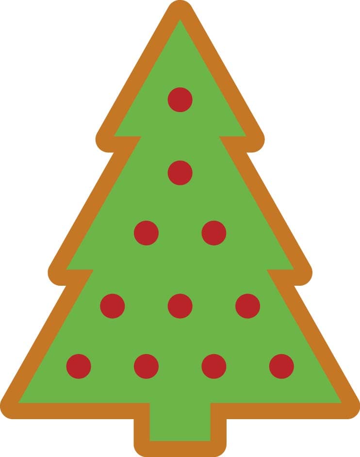 Cookie cutter christmas tree 3d model