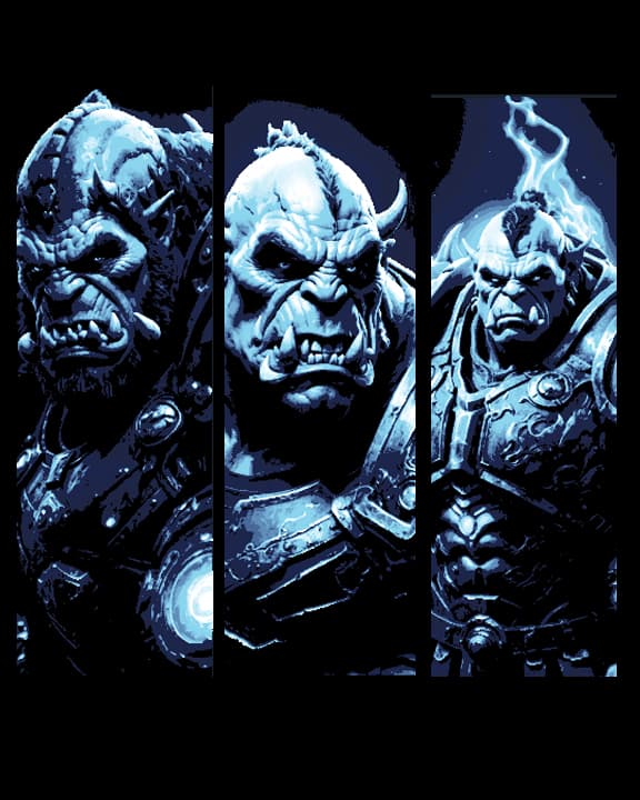 The Armored Orcs getting portraits before the war - Set of 3 Bookmarks 3d model